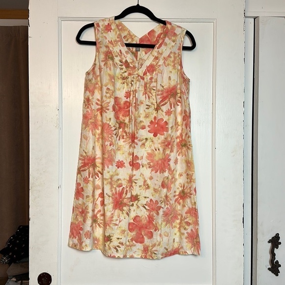 J. Jill Dresses & Skirts - J.Jill floral 100%linen sleeveless dresses